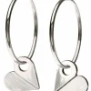 Scherning Heart Oreringe Solvfarvet