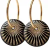 Scherning Splash Oreringe Black/Guldbelagt