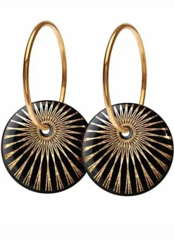 Scherning Splash Oreringe Black/Guldbelagt