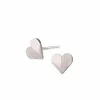 Scherning Tiny Heart Orestikker Solvfarvet