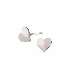 Scherning Tiny Heart Orestikker Solvfarvet