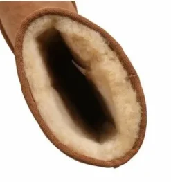 Short Sheepskin Boots Chestnut